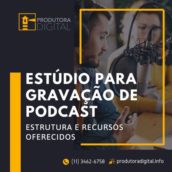 Estúdio para Gravação de podcast